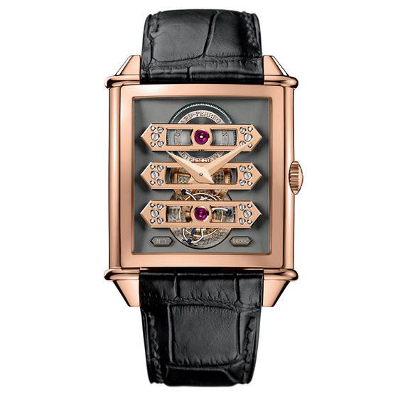 Review Replica Girard-Perregaux VINTAGE 1945 TOURBILLON WITH THREE GOLD BRIDGES 99880-52-001-BA6A watch